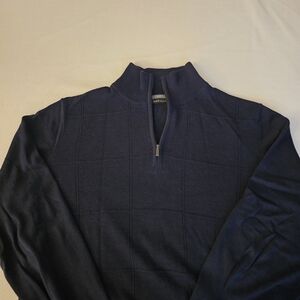 Men's Navy Half-Zip Sweater